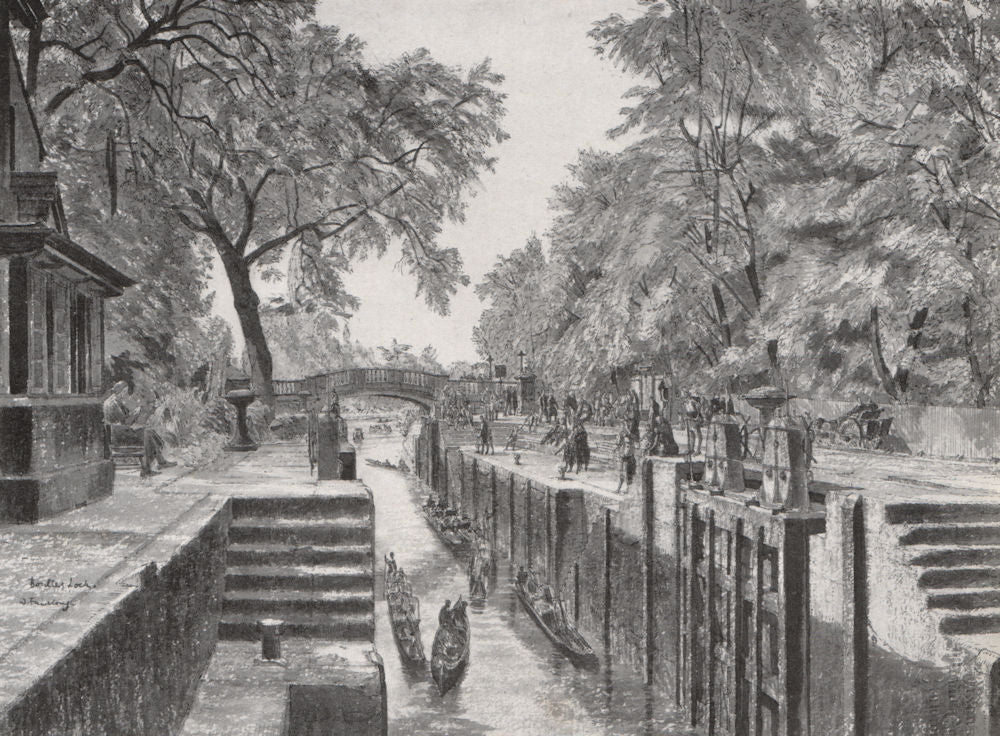 MAIDENHEAD. Boulter's Lock, by W. Fairclough. Berkshire 1947 old vintage print